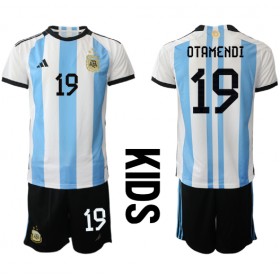 Argentina Nicolas Otamendi #19 Hemmakläder Barn VM 2022 Kortärmad (+ Korta byxor)